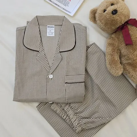 [달코미코]슬리피 주니어 아동 어린이 키즈 순면 긴팔 스트라이프 잠옷 초등 고학년 사계절 파자마파티