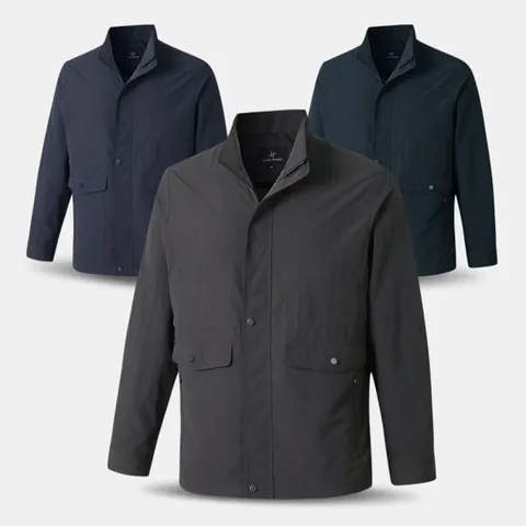 [아즈바이]중년 남성 사파리 바람막이 점퍼 자켓 YDJP11 봄 가을