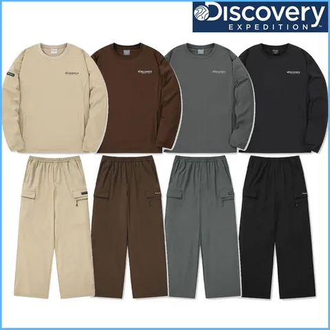 [ 롯데백화점 ]디스커버리 여성 할인 우븐 트레이닝 맨투맨/스트링팬츠 세트 DWTR38044,DWTP36044 DONGTAN