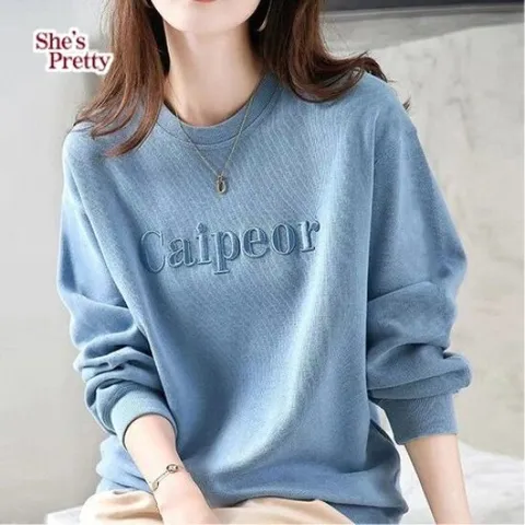 [쉬즈프리티] 카린볼륨레터맨투맨(기모)