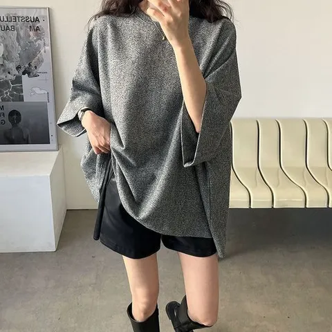 [하늘바라기]타민 가오리 박스 니트티