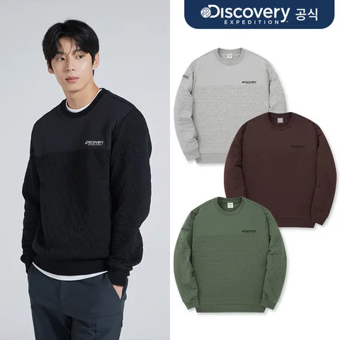 [디스커버리] 남성 퀼팅 맨투맨 4종 택1   DMMT75046-SET