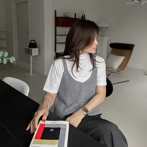 [조아맘] 트윙클 니트 뷔스티에