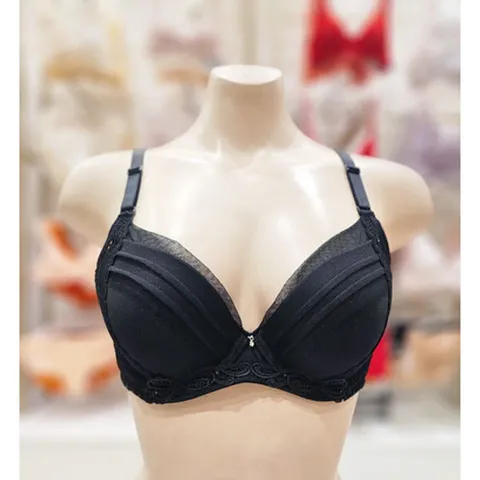 [ 현대백화점 ][비비안](BR1900A 3종택1)ㅣ24FWㅣ부드러운 쿠셔닝 고급 핀턱 디테일 쾌적함을 선사하는 기.능성 브라(C-E)