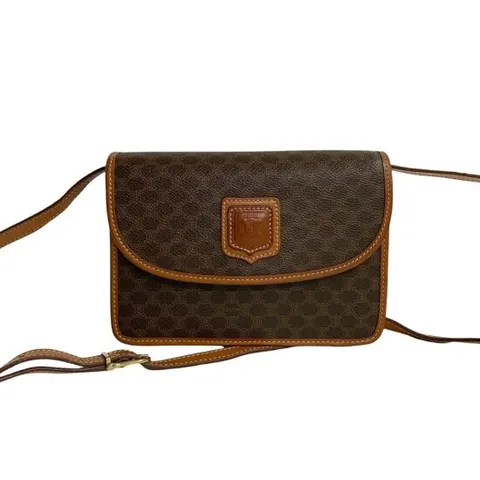 셀린느 (중고) 셀린 마카담 크로스 바디 백 캔버스 크로스 바디