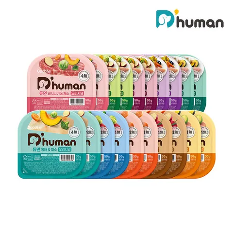 [듀먼] 강아지 자연화식 50g 10종 20팩