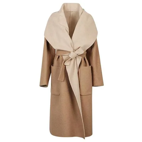 막스마라 여성 베이지 랩 코트 10161035600 SENNA001