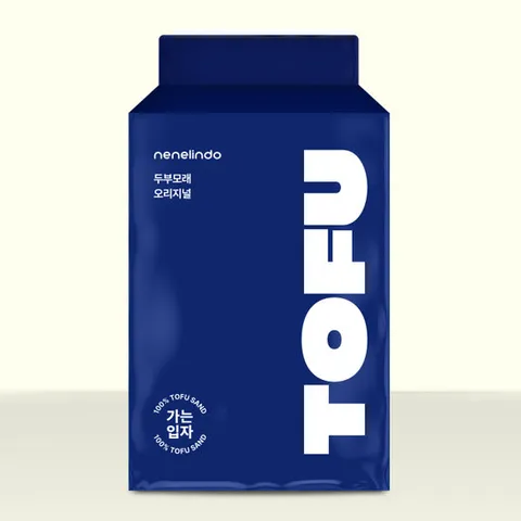 네네린도 대용량 고양이 가는입자 무색소 두부모래 44L 진공포장