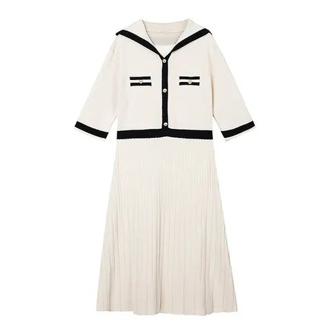 (아날도바시니) 세일러 라인 니트 원피스 (AW04KO41W)