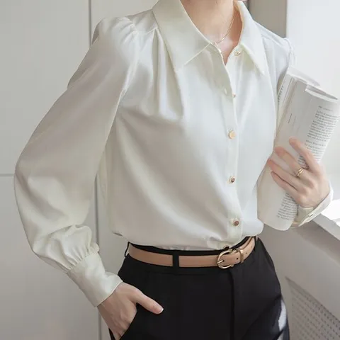 [아리엘스타일]2컬러 오피스룩 하객룩 데르니블라우스