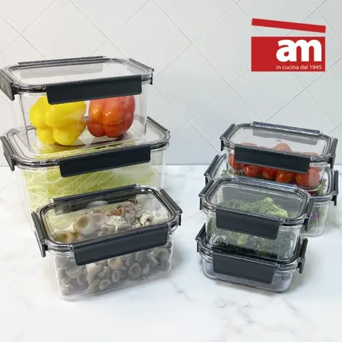 2개세트 am밀폐용기 900ml 트라이탄 투명뚜껑 반찬통 소분 밥통