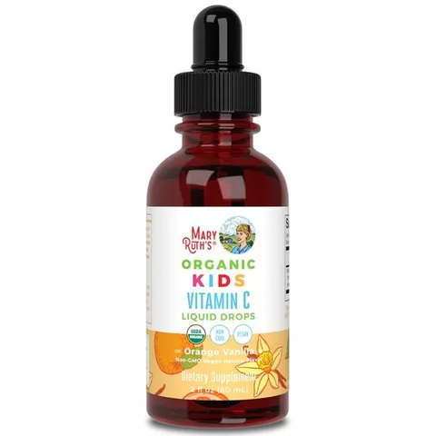 메리루스 오가닉 키즈 비타민 C 리퀴드 드롭스 오렌지 바닐라 - 2 액량 온스