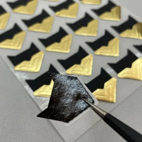 탑꾸 폴꾸 사진꾸미기 모서리스티커 골드