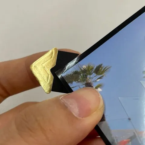 폴꾸 탑꾸 사진꾸미기 모서리스티커 골드