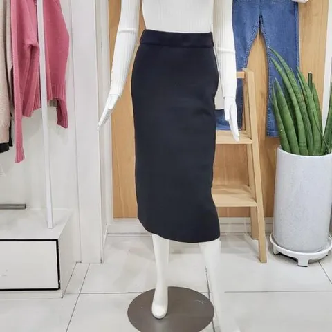 클리지 DP01 H 기본 미디 니트 스커트 CO8WKS01