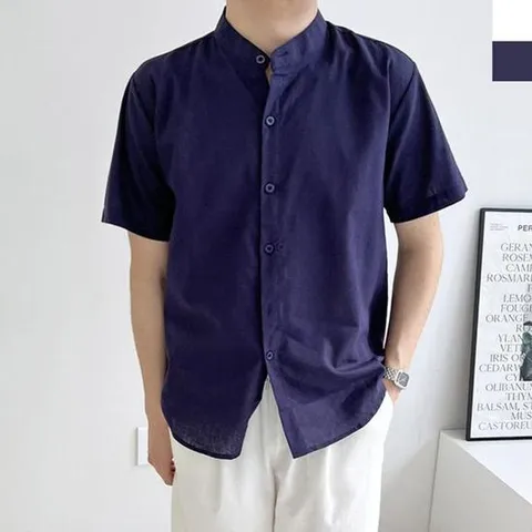 [라일리] Rly 남성 클래식 린넨 반팔 셔츠 1P 여름 남방 데일리