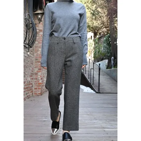 [ 롯데백화점 ][비꼴리끄(여성)]해링본 울 기본팬츠 B224WS1070