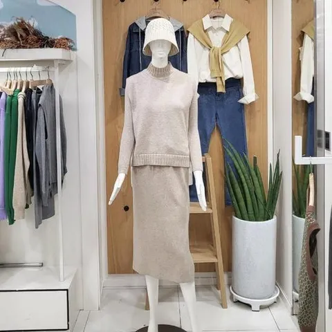 클리지 DP01 3pcs 니트 스커트 상하 세트 CO8WSU01