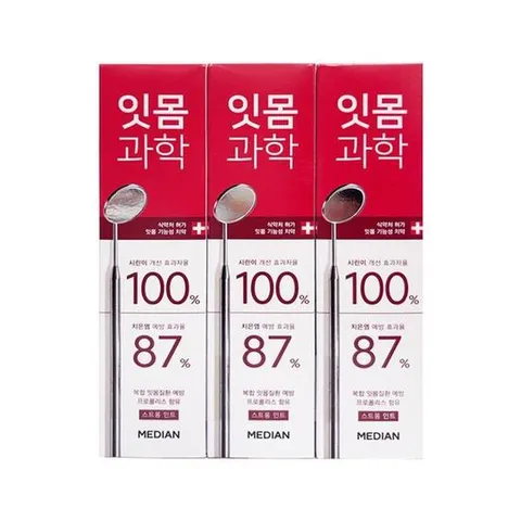메디안 잇몸과학 스트롱민트 치약 120g 3입