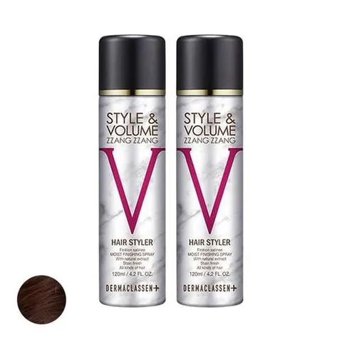 더마클라센 스타일앤 볼륨짱짱 흑채 스프 레이 자연갈색 120ml x2