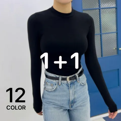 설세라 /  1 + 1 단독  여성 이너 레이어드 시스루 모달 쫄티/ 12컬러