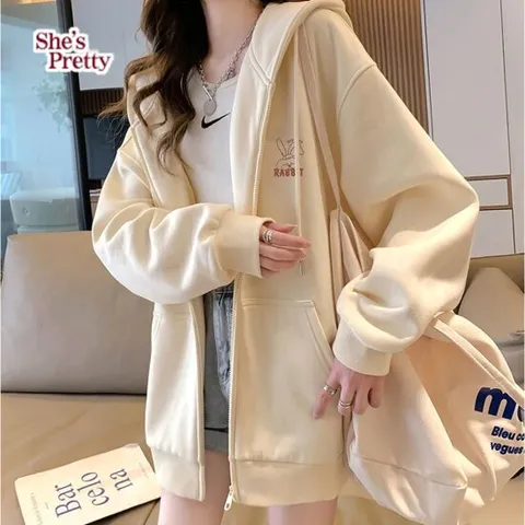 [쉬즈프리티] 래빗후드집업가디건(기모)