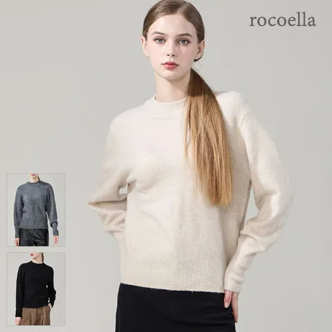 로코엘라 모하스 소프트 탐 여성 라운드 니트