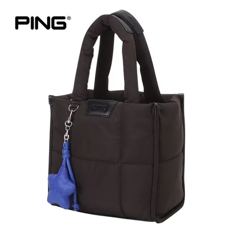 [PING] 여성 별장식 퀼팅 사각 토트백