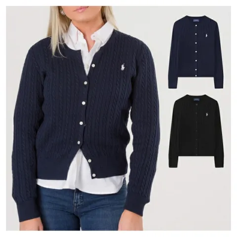 폴로 랄프로렌 꽈배기 케이블 니트 걸즈 가디건