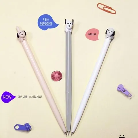 (국산)댕댕이니들볼펜 9개 묶음판매 강아지캐릭터