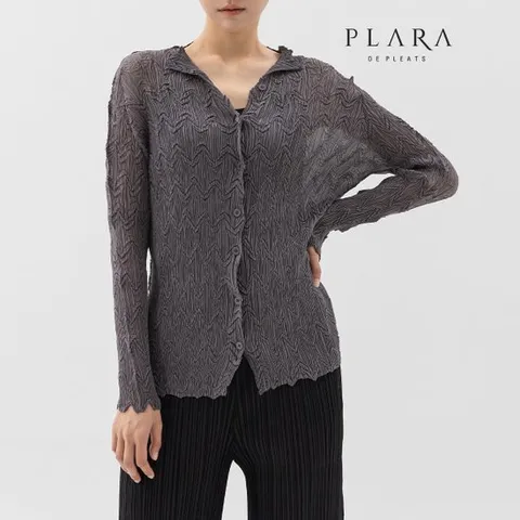 [플라라]플라라 플리츠지그재그시스루가디건_PF4FCD004A-F