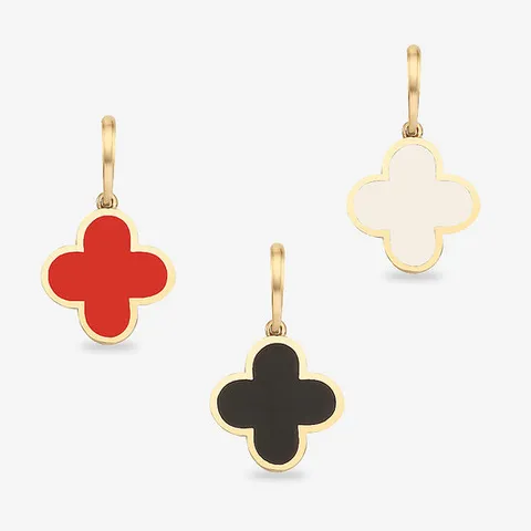 [하리쥬얼리] 14K 에폭시 크로바 펜던트 (6color)