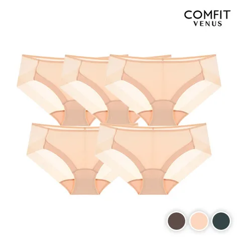 [컴핏비너스] 자극없는 풀커버 햄팬티 5매입(SSET397)