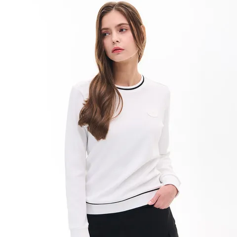 루이까스텔 여성 라운드 모던 원톤 컬러 기모 맨투맨 티셔츠