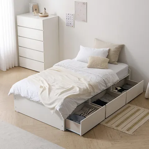 마르체 리움 서랍 무헤드 미니싱글 침대+본넬매트리스 BKC774C (착불)