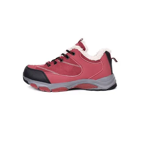 [세자매]한파대비 초경량 두톰한털 여성털방한화 키높이 겨울워킹화 / 와인 / 블랙레드