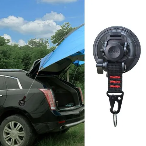 캠핑장비 캠핑 차박 차량 흡착판 스트랩 거치대 그늘막 텐트