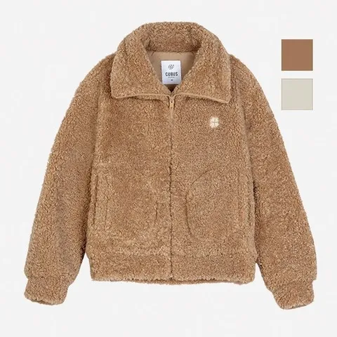 [ 롯데백화점 ][뱅뱅]여성 하이넥 자수 양털 뽀글이 점퍼 CUK605