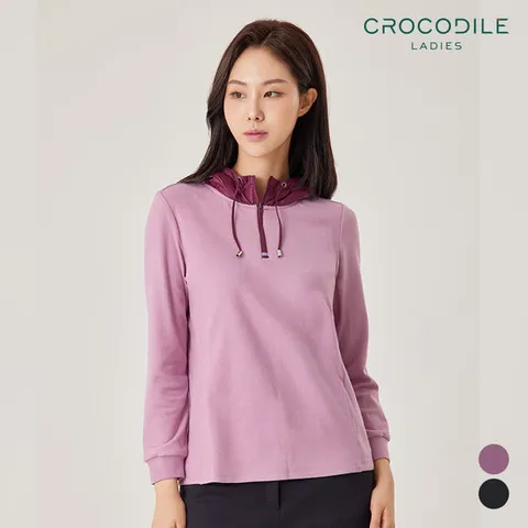 [크로커다일레이디] 반집업후드티셔츠_CLBWTS212