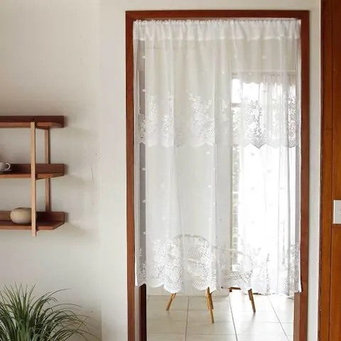 블라썸 레이스커튼 창형세트 2장 감성 주방 가리개