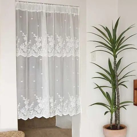 블라썸 레이스커튼 창형 1장 감성 작은방 가리개