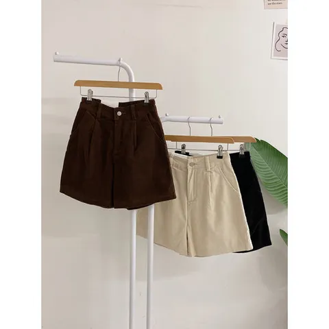 허니제이 / 에브딘 골덴 핀턱 반바지S XL