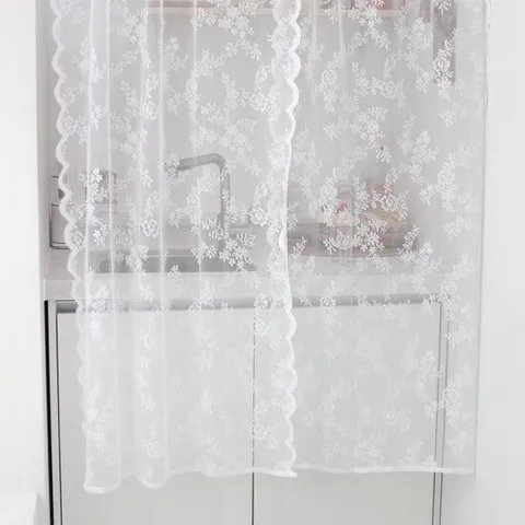 엘레강스 레이스커튼 창형 소 1장 작은방 주방 속커튼