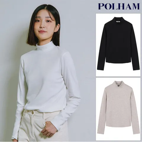 [ 롯데백화점 ]폴햄  여성 사카리바 모크넥 티셔츠(PHE4TU2400)