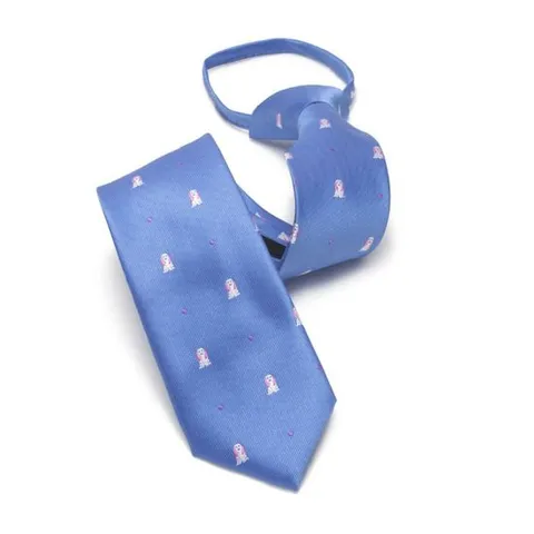 7cm 퍼피 패턴 퍼플 자동넥타이_NA7331