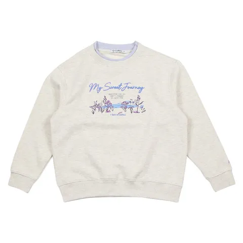 [ 롯데백화점 ][뱅뱅]여성 기모 자수 맨투맨 티셔츠 (CTK617)