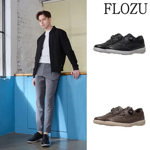 [플로쥬] 남성 소가죽 다이얼 스니커즈