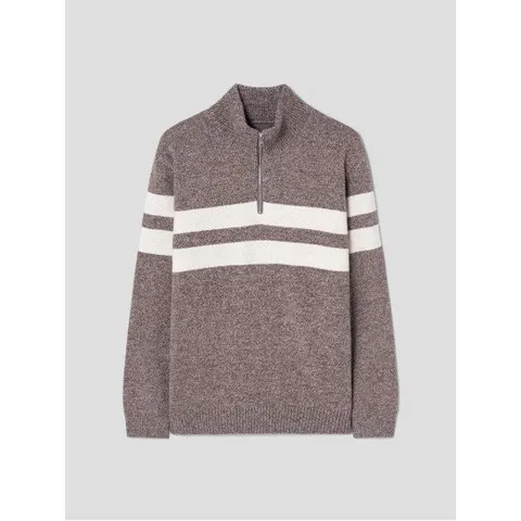 [갤럭시]방풍 패턴 하프 집업 스웨터 브라운(GC4X51M02D)