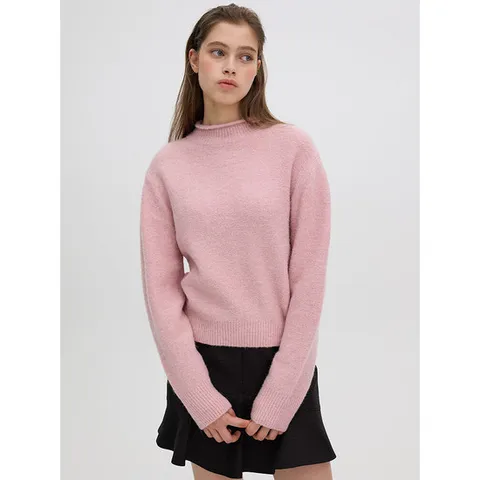 [ 롯데백화점 ][올리브데올리브]자수 포인트 반목 니트 풀오버 (OK4WPA05)