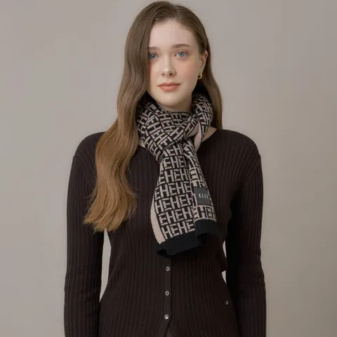 엘르 유니크 롱 머플러 SE44MX303